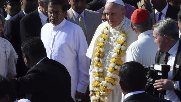 Papa Francisco no Sri Lanka (Foto: Agência EFE)