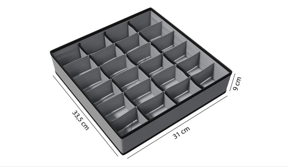 Organizador de peças íntimas pode ser usado para guardar qualquer item (Foto: Reprodução / Amazon)