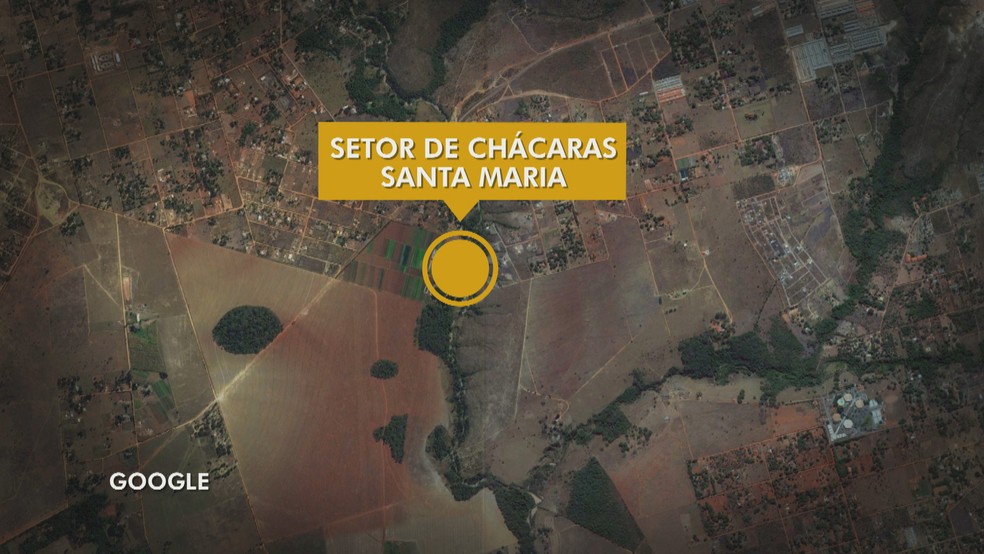 Localização em Novo Gama (GO) onde corpo de macaco foi encontrado nesta terça (23) (Foto: TV Globo/Reprodução)