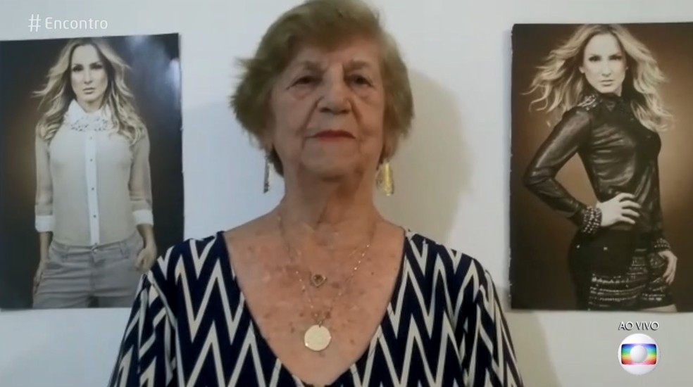 AvÃ³ de Claudia Leitte mandou mensagem surpresa para ela â Foto: TV Globo