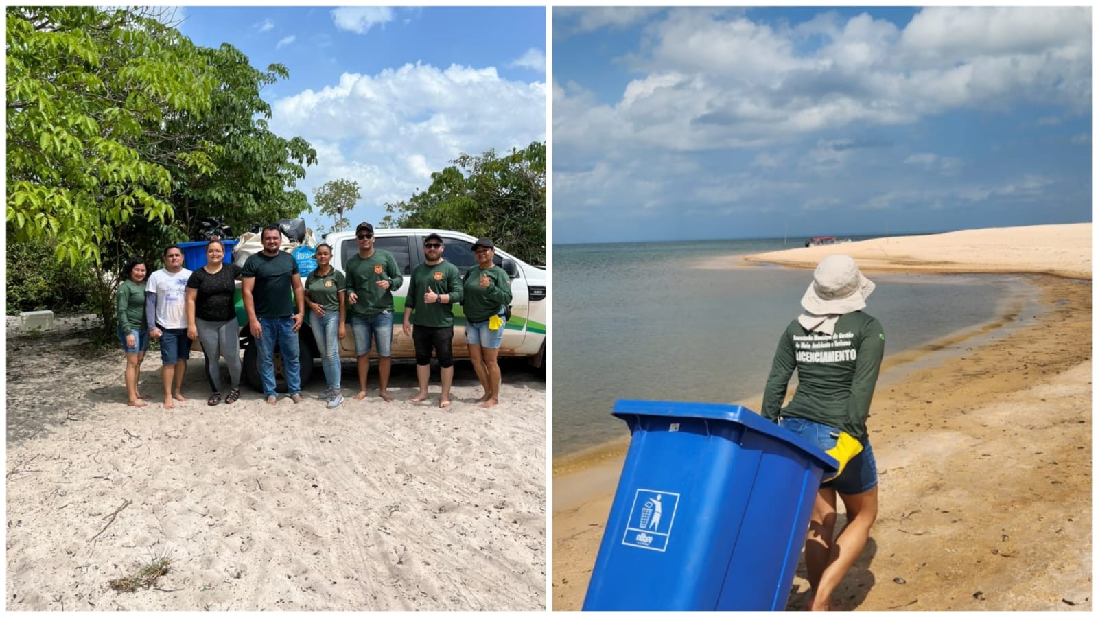 Praia do Cajutuba, em Belterra, recebe ação de limpeza e educação ambiental