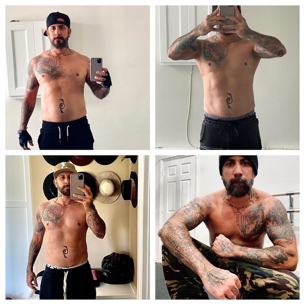 AJ McLean mostra mudanças no corpo durante quarentena (Foto: Reprodução/Instagram)