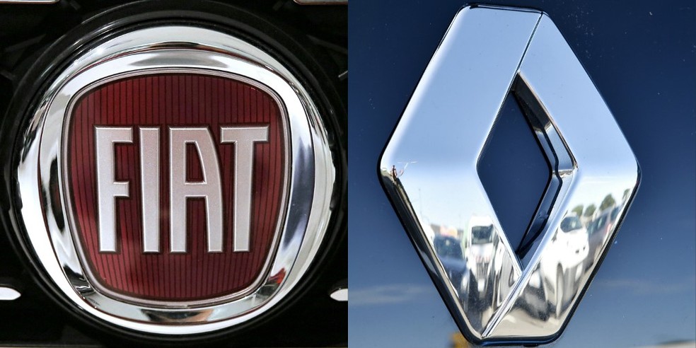 Fiat Chrysler apresenta proposta de fusão à Renault — Foto: Loic Venance / Marco Bertorello / AFP Photo