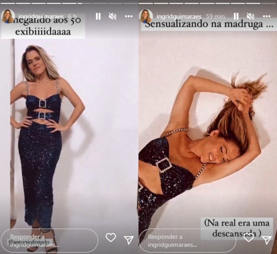 Ingrid Guimarães posa com vestido recortado (Foto: Reprodução/Instagram)