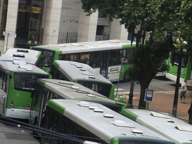 SP protesto ônibus (Foto: Marco Guimarães/Frame/Estadão Conteúdo)