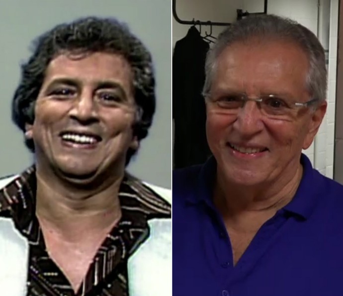 Antes e depois de Carlos Alberto de Nóbrega (Foto: Vídeo Show / TV Globo)