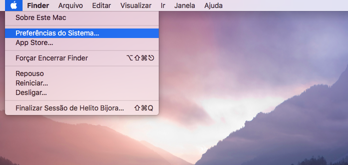 Acesse as configurações do Mac (Foto: Reprodução/Helito Bijora) 