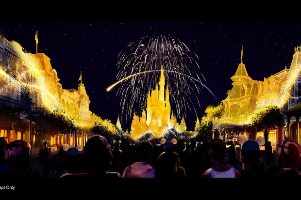A new nighttime spectacular, “Disney Enchantment,” will debut Oct. 1, 2021, at Magic Kingdom Park in Lake Buena Vista, Fla. Created to launch with the “World’s Most Magical Celebration” the show will take guests on a journey filled with adventure, wonder  (Foto: Disney)