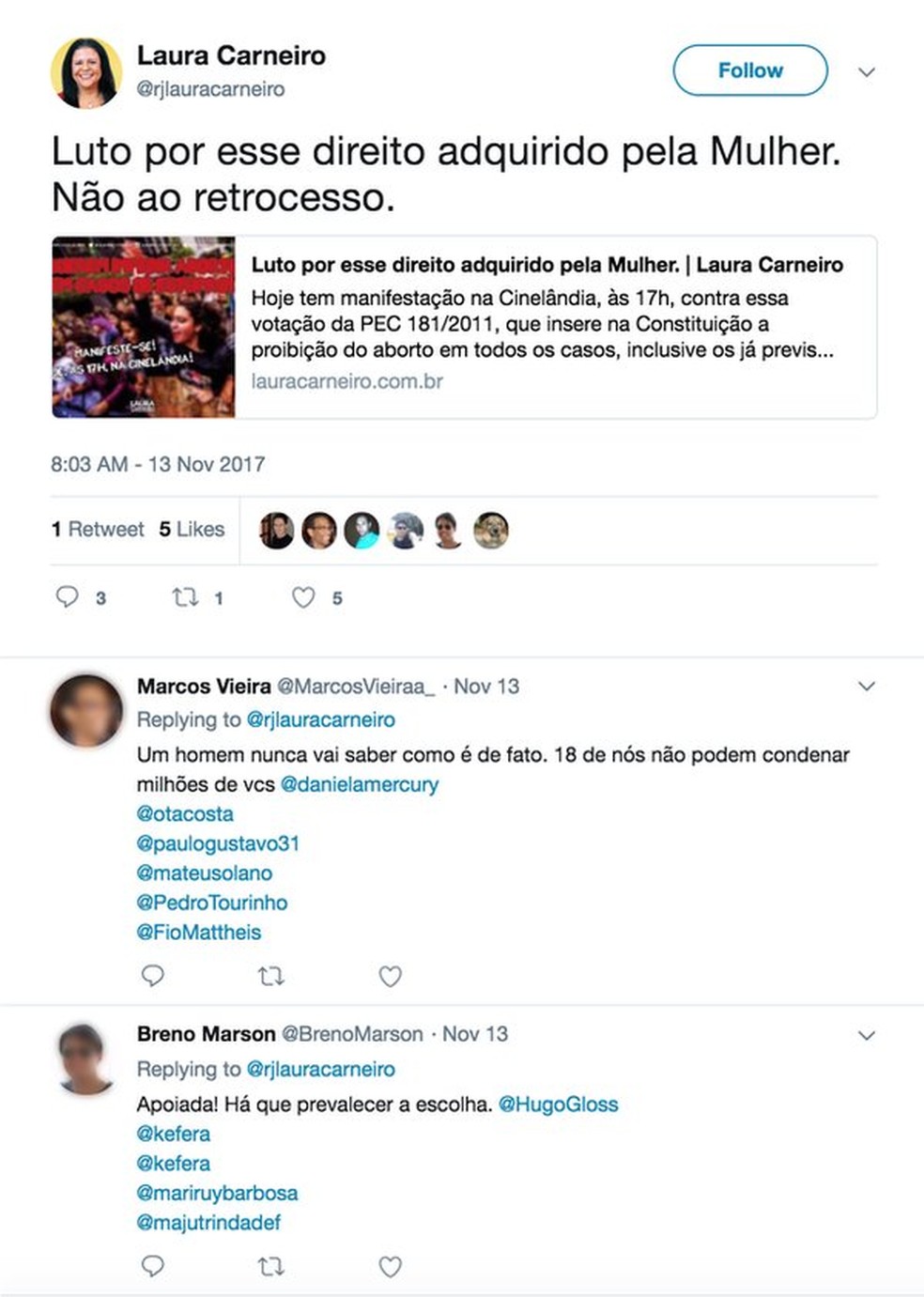 Perfis marcam Twitter de famosos em publicação de deputada na rede social (Foto: Reprodução, Twitter)