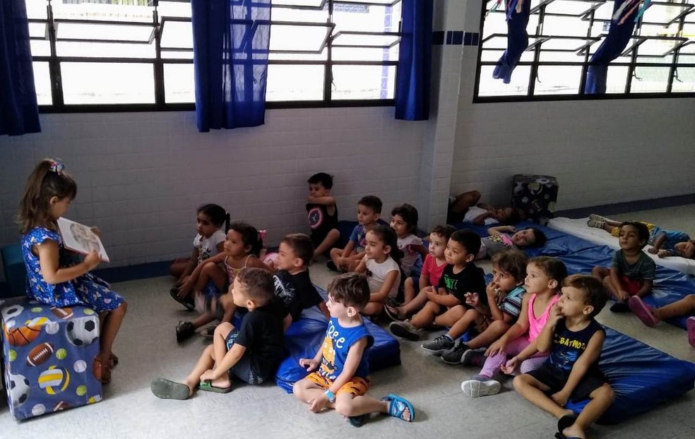 Em Praia Grande, há 8.483 alunos matriculados na pré-escola, que corresponde à faixa dos 4 aos 5 anos — Foto: Divulgação/Prefeitura de Praia Grande
