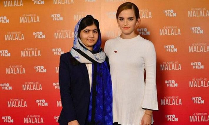 Emma Watson entrevista Malala Yousafzai em première de documentário sobre a paquistanesa (Foto: Divulgação)