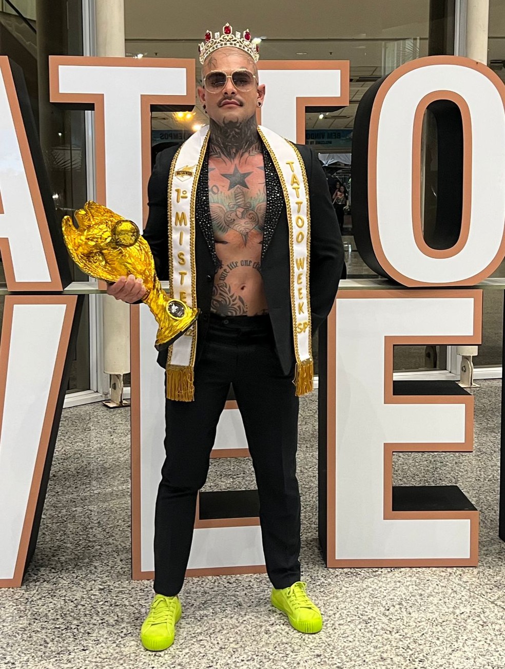 Vencedor do Mister Tattoo Week é de Porto Feliz — Foto: Arquivo Pessoal