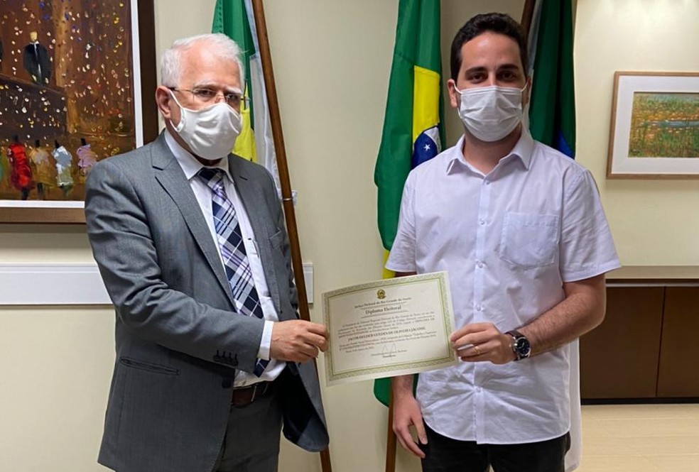 Jacó Jácome é diplomado deputado estadual pelo TRE-RN — Foto: Divulgação
