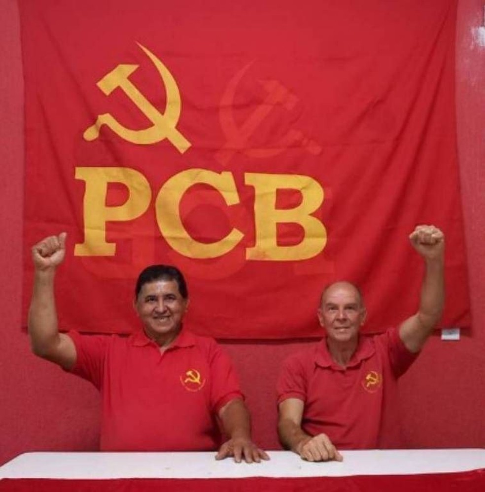 Teodoro da Cruz é candidato do PCB ao governo do DF, e Jamil Magari é vice da chapa — Foto: Facebook/Reprodução
