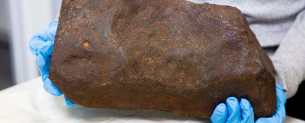 Detalhe do meteorito encontrado na Austrália (Foto: Divulgação)