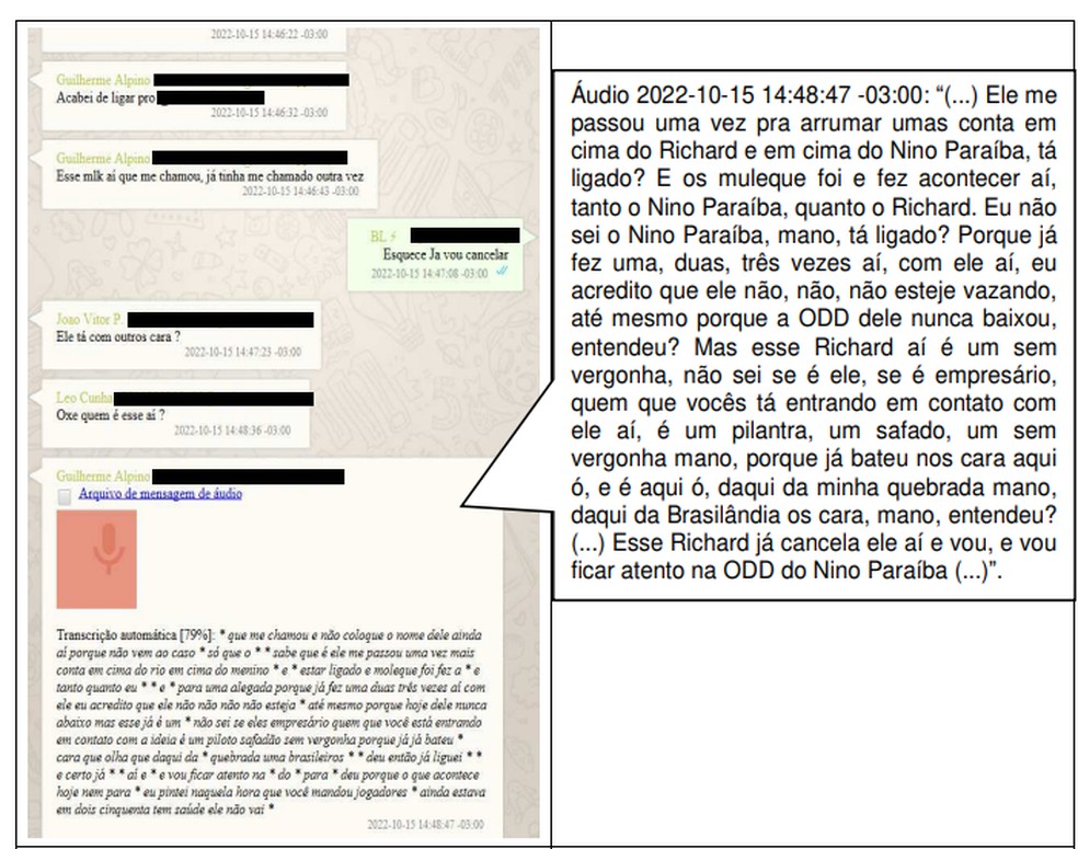 Apostadores falam sobre Richard — Foto: Reprodução