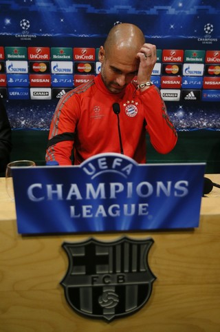 Pep Guardiola coletiva Barcelona Bayern  (Foto: Reuters)