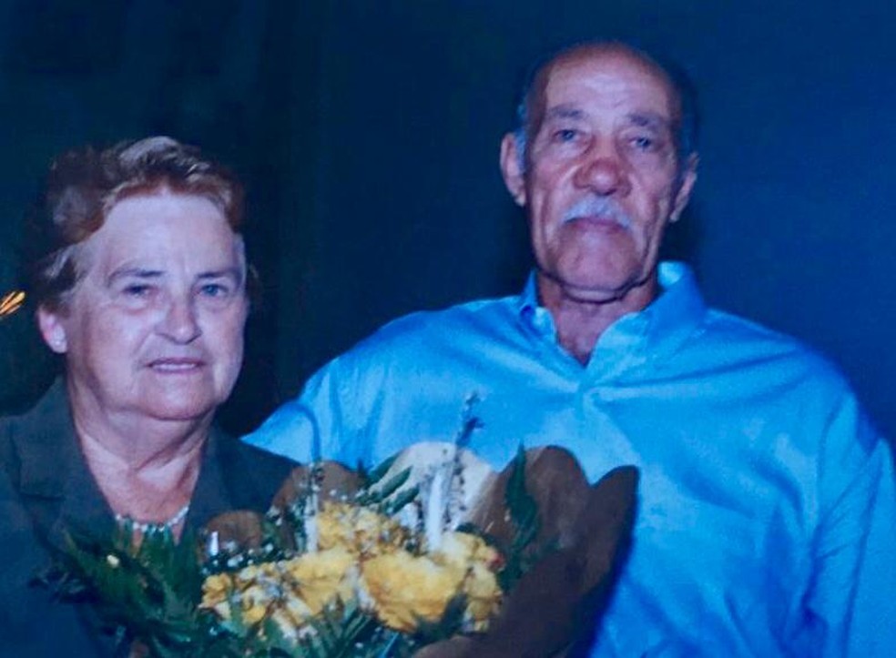Inês e Aldo completaram 68 anos casados — Foto: Ademir de Prá/ Arquivo pessoal