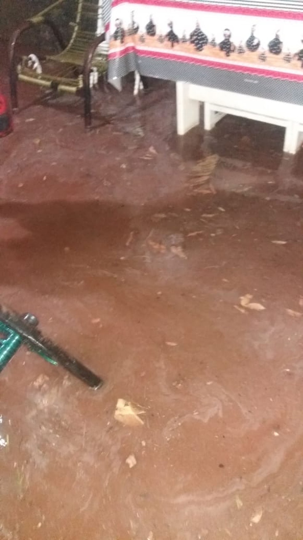 Casa no Bairro Morada do Sol, em Pirapozinho, ficou alagada — Foto: Suely Moraes/Cedida