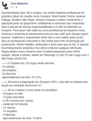 Júlio Baptista prova que Cruzeiro é melhor com ele atuando em campo