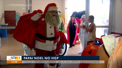 Papai Noel surpreende crianças internadas na ala infantil do HGP