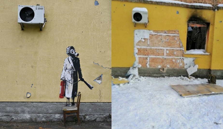 Polícia impediu tentativa de roubo de grafite de Bansky