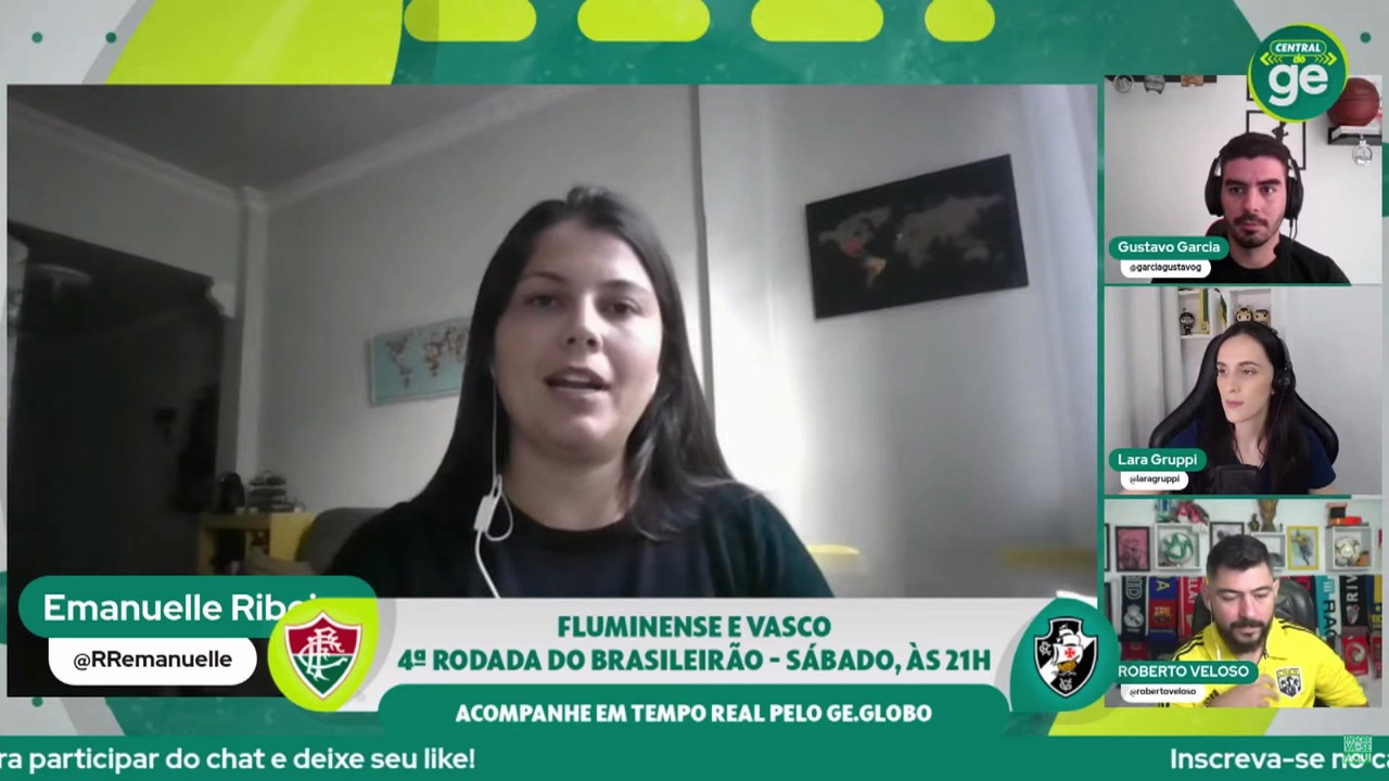 Fluminense x Vasco: Emanuelle Ribeiro projeta como Cruzmaltino deve enfrentar rival pelo Brasileirão