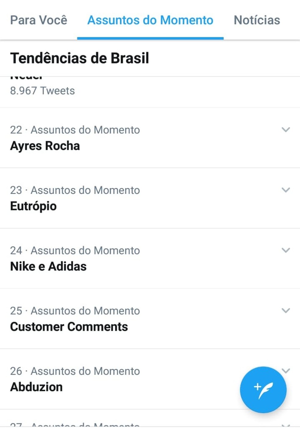 Ayres Rocha ficou entre os assuntos mais comentados do Twitter  — Foto: Reprodução