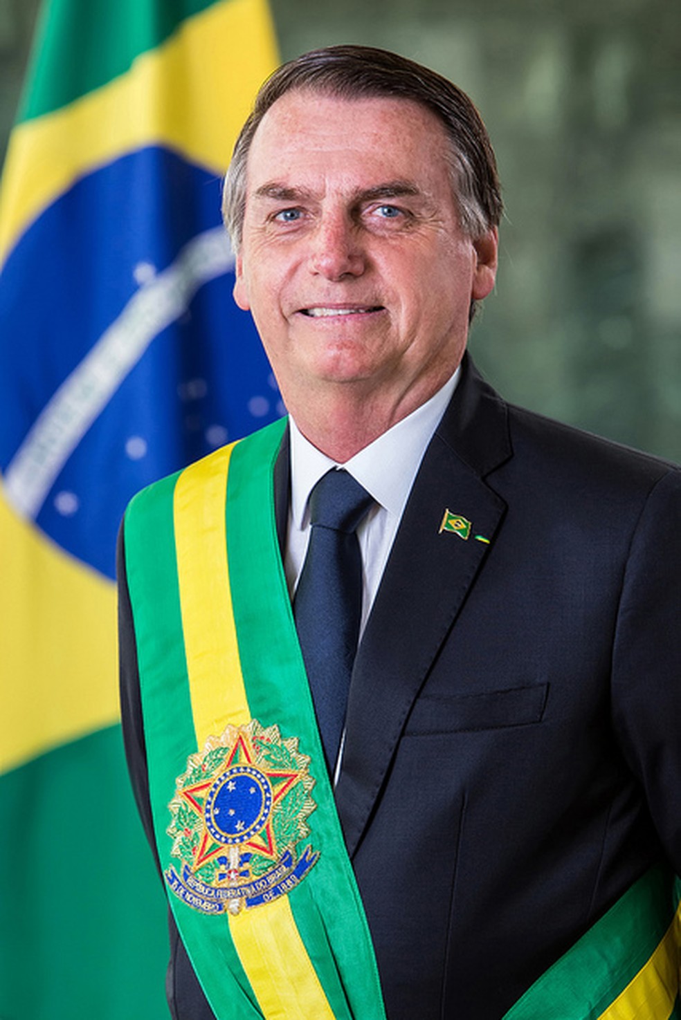 Retrato oficial de Jair Bolsonaro como presidente da RepÃºblica â Foto: Alan Santos/PR