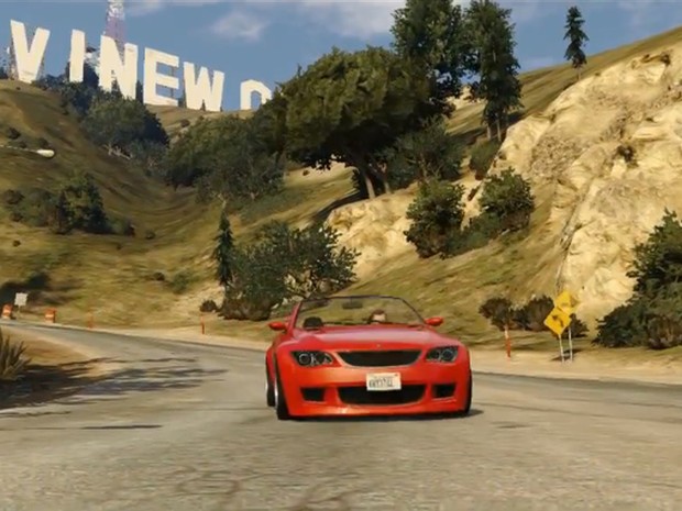 Jogador poderá dirigir carrões pelas ruas de Los Santos em 'GTA V' (Foto: Divulgação/Rockstar)