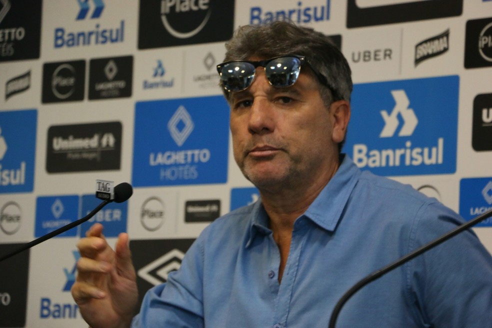 Renato Gaúchofala sobre a permanência no Grêmio — Foto: Eduardo Moura/GloboEsporte.com