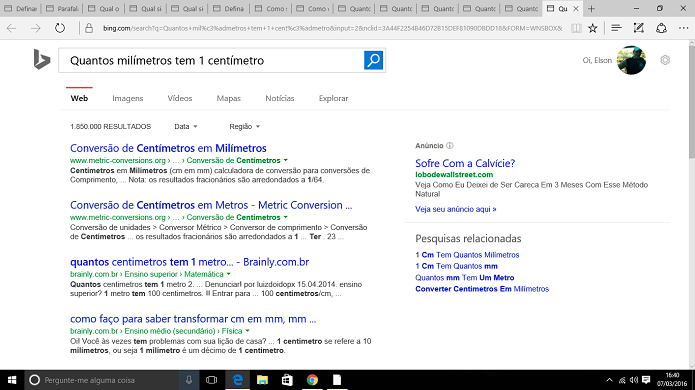 Cortana abre abas com pesquisas do Bing constantemente (Foto: Reprodução/Elson de Souza)
