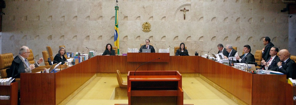 Ministros do STF no plenÃ¡rio do tribunal â Foto: Rosinei Coutinho/SCO/STF 
