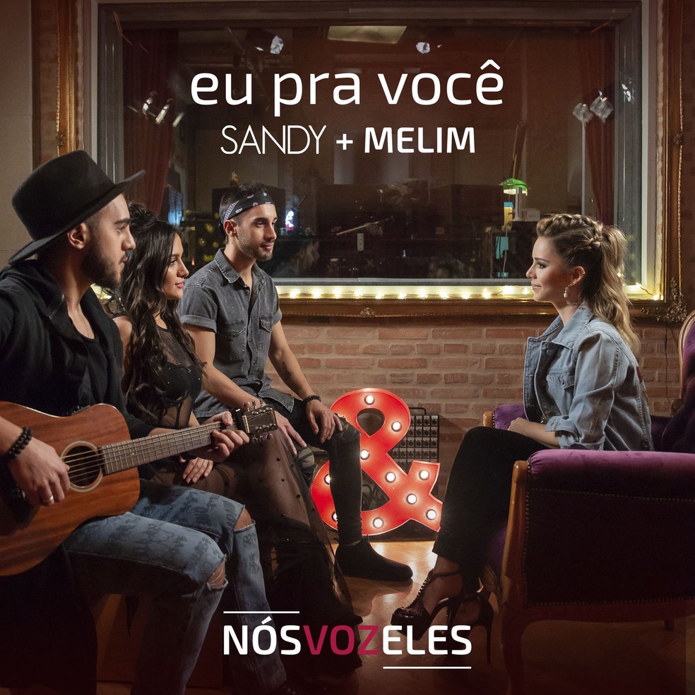 Capa do single 'Eu pra você', de Sandy com participação da banda Melim — Foto: Divulgação