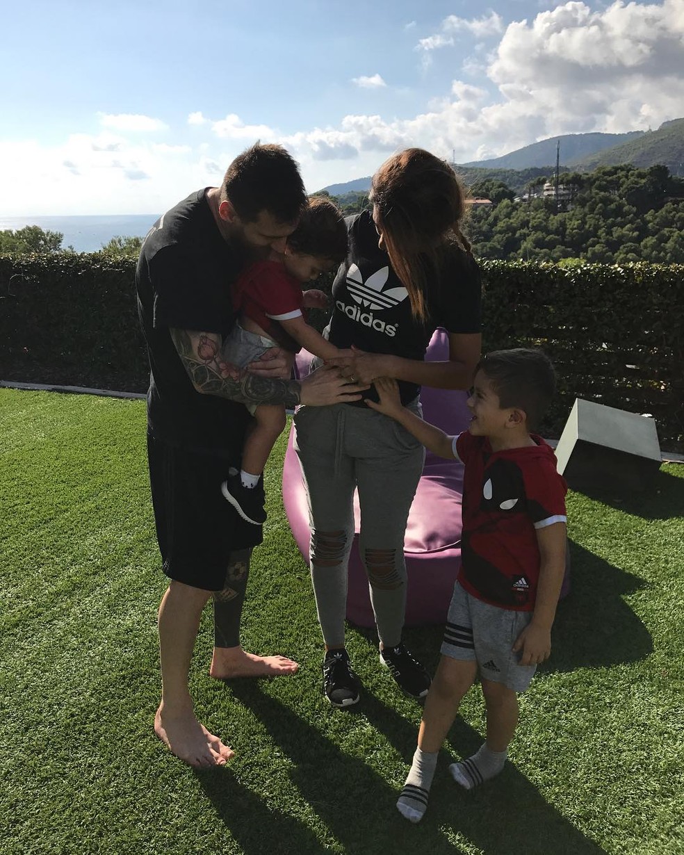 Ciro &eacute; o terceiro filho do casal Messi e Antonella (Foto: Reprodu&ccedil;&atilde;o/Instagram)
