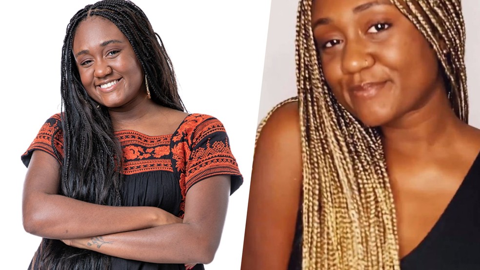 Antes e Depois de Sarah Aline — Foto: Globo