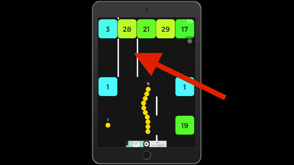 Evite caminhos fechados por paredes em Snake VS Block (Foto: Reprodução/Murilo Molina)