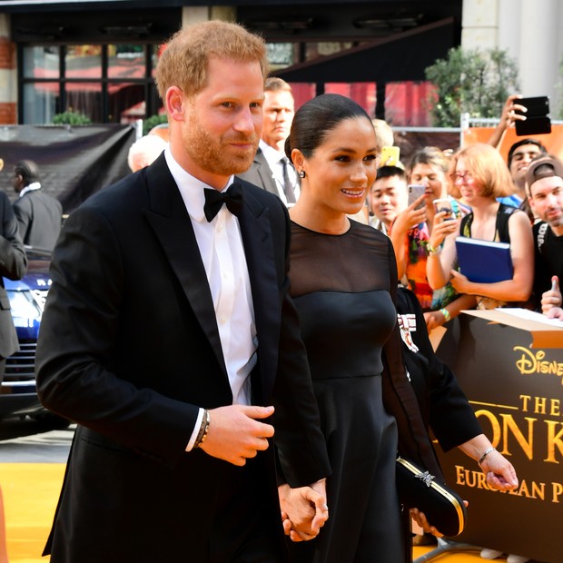 The Duke and Duchess of Sussex attending Disney's The Lion King European Premiere held in Leicester Square, London. (Photo by Ian West/PA Images via Getty Images) (Foto: PA Images via Getty Images)