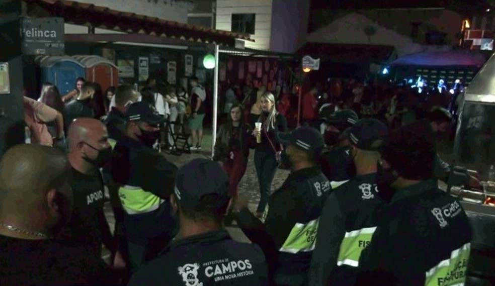 Ao todo, 16 eventos clandestinos foram encerrados neste fim de semana em Campos, no RJ — Foto: Reprodução/Inter TV