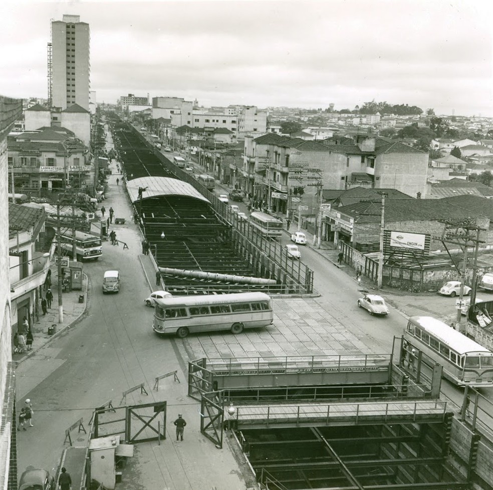 Obras da Linha Azul do Metrô na Avenida Jabaquara — Foto: Divulgação