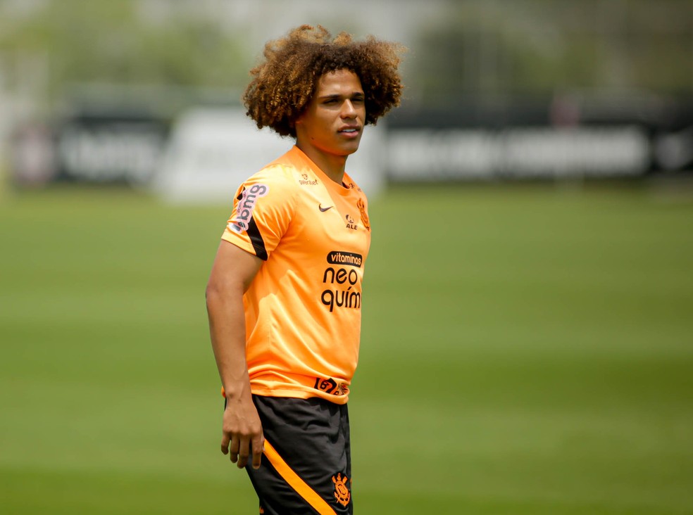 Guilherme Biro no treino do profissional do Corinthians nesta sexta-feira — Foto: Rodrigo Coca/Ag. Corinthians