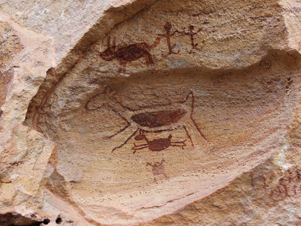Parque tem pinturas feitas há milhares de anos em rochas e paredes de cavernas. (Foto: Pedro Santiago/G1)