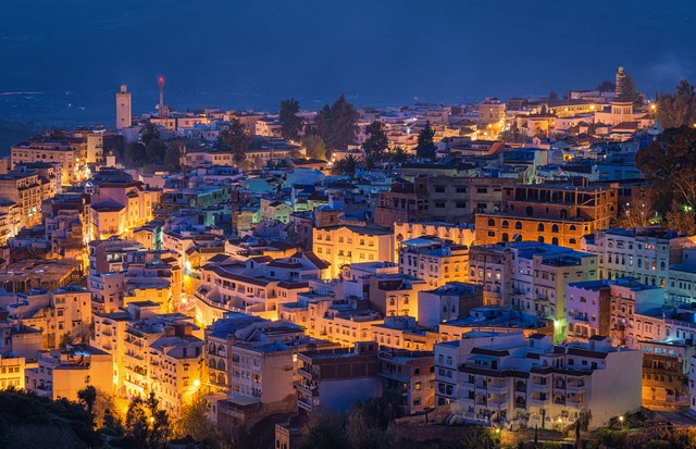 Captured after sunset in Chefchaouen, Morocco. (Foto: Flickr Vision/ Getty Images)