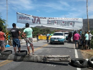 Protesto na BR-174, sentido Norte (Foto: Arquivo pessoal)
