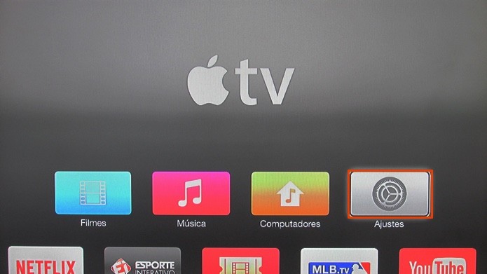 Acesse os ajustes da Apple TV (Foto: Reprodução/Paulo Alves)
