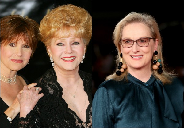 Carrie Fisher, Debbie Reynolds e Meryl Streep  (Foto: Getty Images)