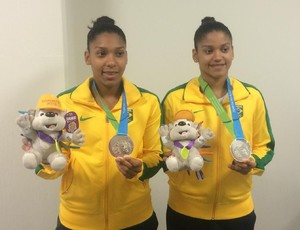Badminton Medalha de prata feminino Luana e Lohaynny (Foto: GloboEsporte.com)