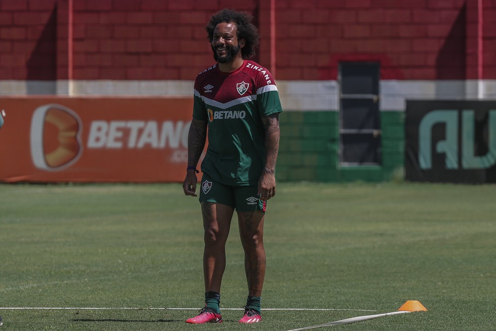 Marcelo em treino nesta sexta-feira — Foto: Marcelo Gonçalves/Fluminense