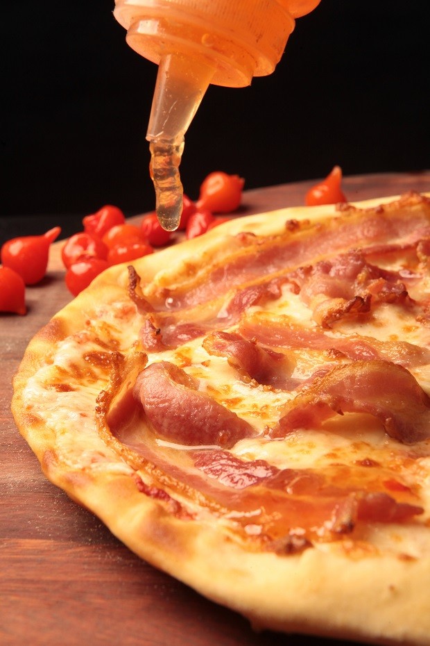 Pizza de bacon com geleia de pimenta da DiBlasi Pizzas Artesanais (Foto: Berg Silva / Divulgação)
