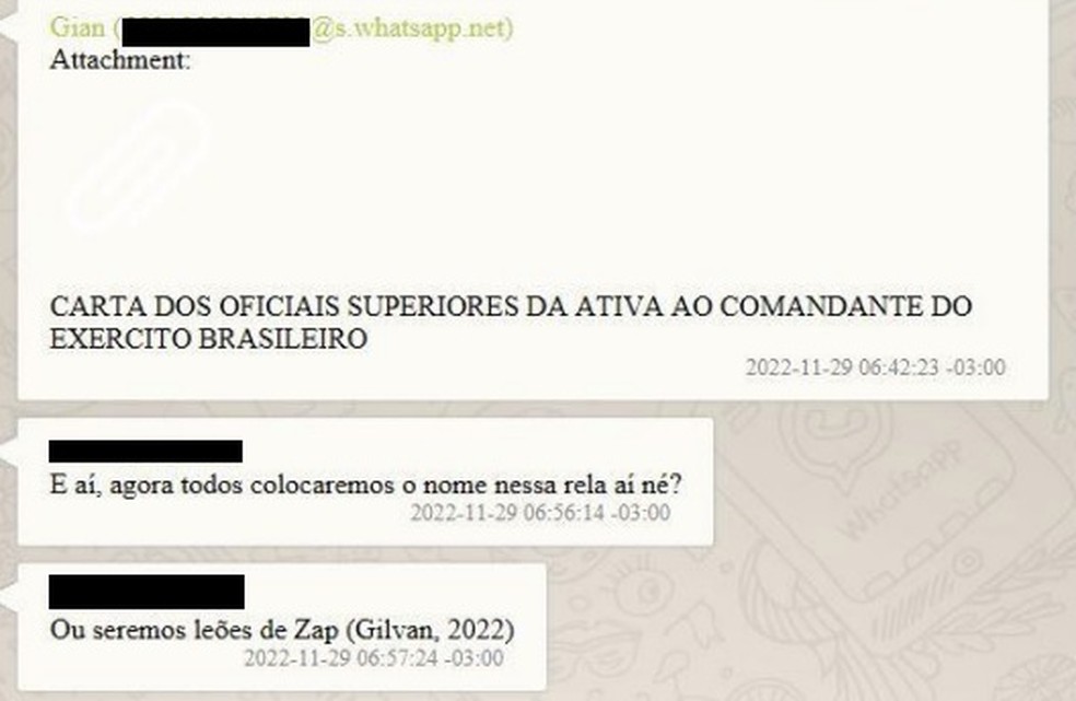 Mensagens em grupo do WhatsApp — Foto: Reprodução